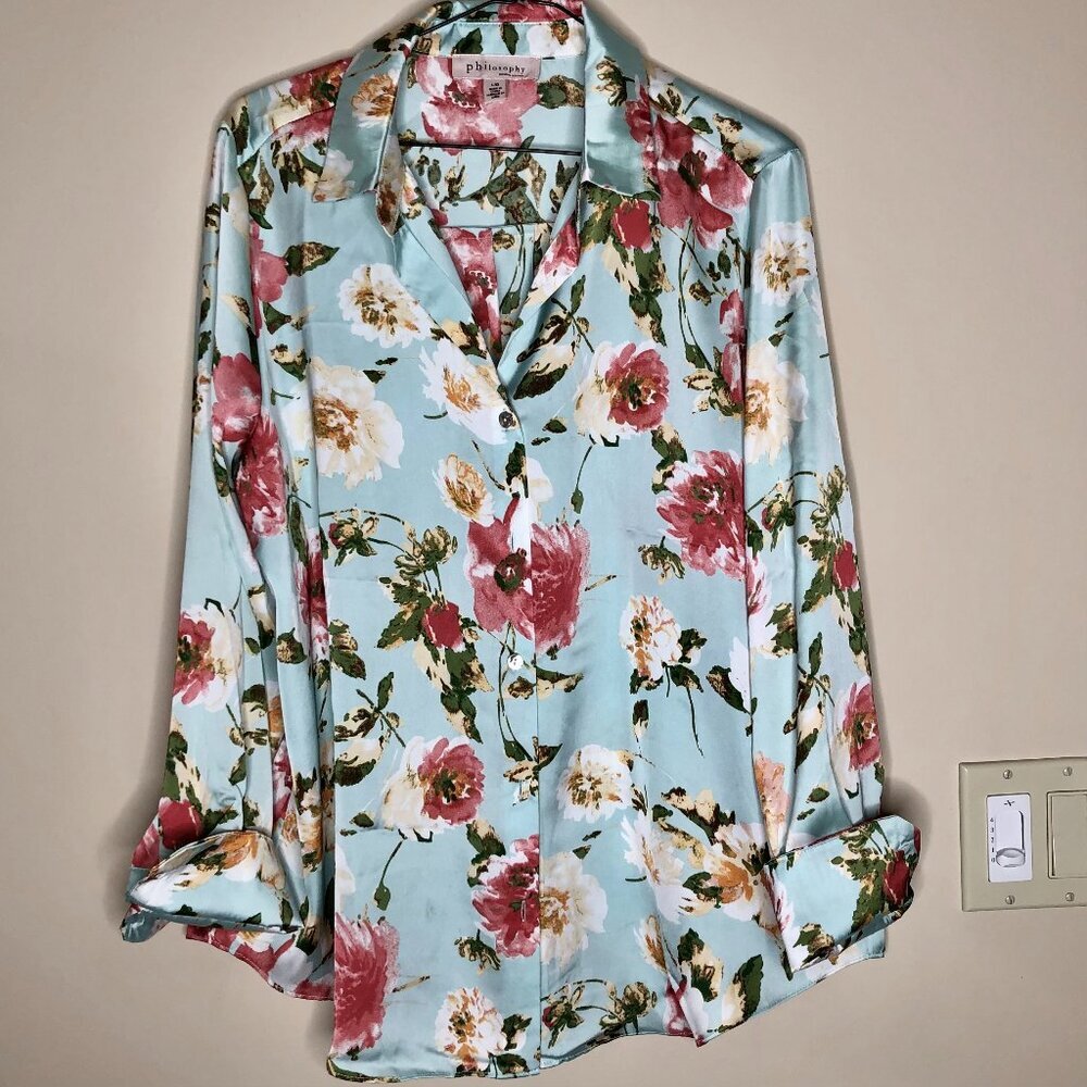 Philosophy by Republic Button-Down Blouse, NWOT, Size L